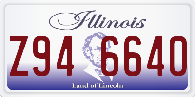 IL license plate Z946640