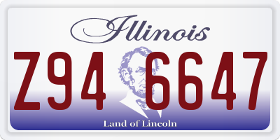 IL license plate Z946647