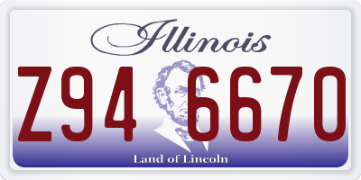 IL license plate Z946670