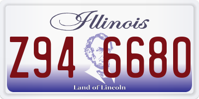 IL license plate Z946680