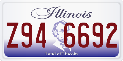 IL license plate Z946692