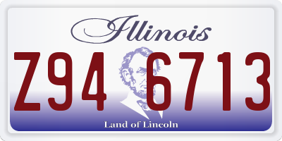 IL license plate Z946713