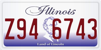 IL license plate Z946743