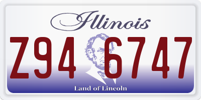 IL license plate Z946747