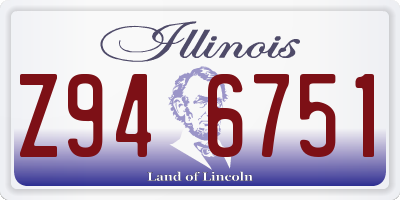 IL license plate Z946751