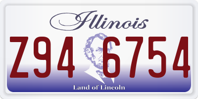 IL license plate Z946754