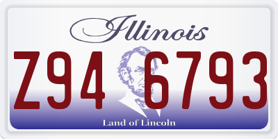 IL license plate Z946793