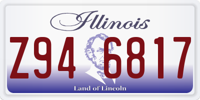 IL license plate Z946817
