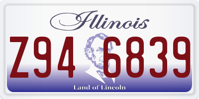 IL license plate Z946839