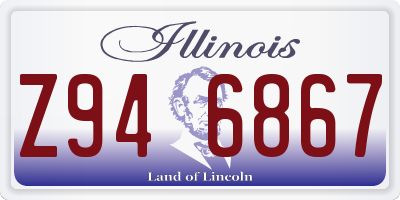 IL license plate Z946867