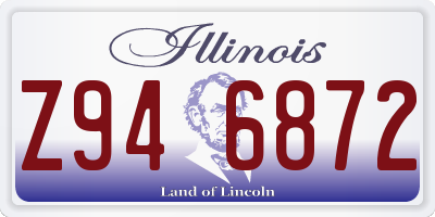 IL license plate Z946872