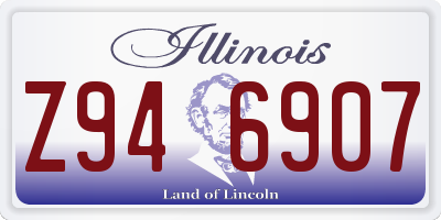 IL license plate Z946907
