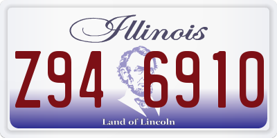 IL license plate Z946910