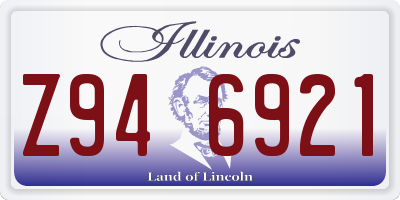 IL license plate Z946921