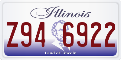 IL license plate Z946922