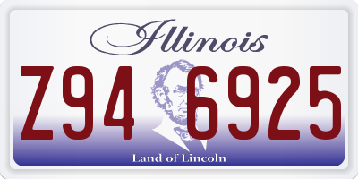 IL license plate Z946925