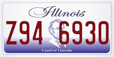 IL license plate Z946930