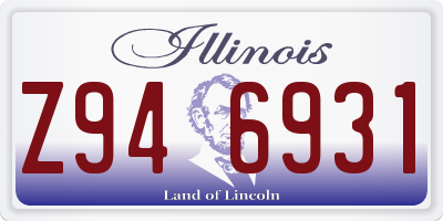 IL license plate Z946931