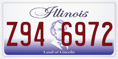 IL license plate Z946972