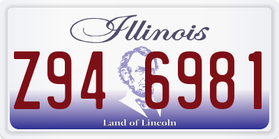 IL license plate Z946981