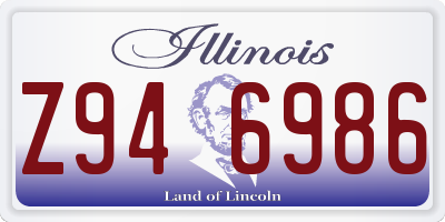 IL license plate Z946986
