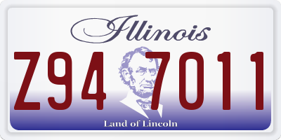 IL license plate Z947011