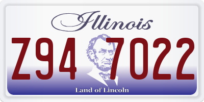 IL license plate Z947022