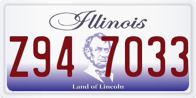 IL license plate Z947033