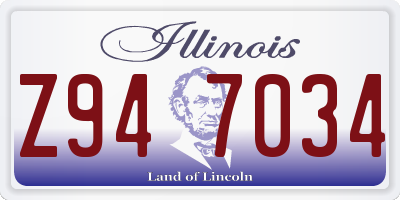 IL license plate Z947034