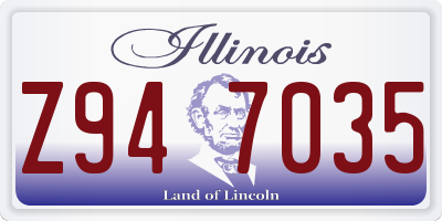 IL license plate Z947035