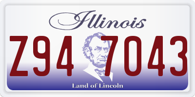 IL license plate Z947043