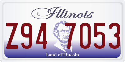 IL license plate Z947053