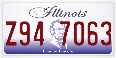 IL license plate Z947063