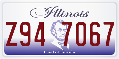 IL license plate Z947067