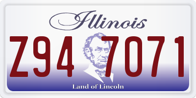 IL license plate Z947071