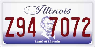 IL license plate Z947072