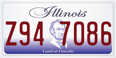 IL license plate Z947086