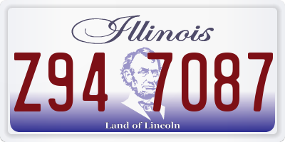 IL license plate Z947087