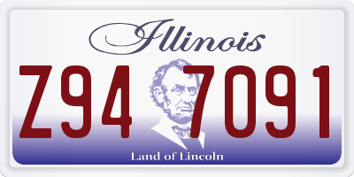 IL license plate Z947091