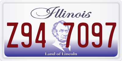 IL license plate Z947097