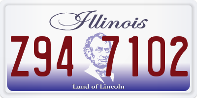 IL license plate Z947102