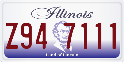 IL license plate Z947111