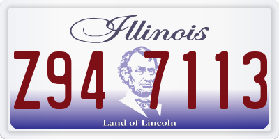 IL license plate Z947113