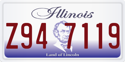 IL license plate Z947119
