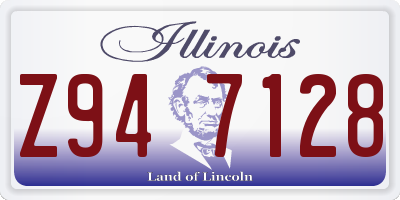 IL license plate Z947128