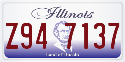 IL license plate Z947137