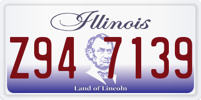 IL license plate Z947139