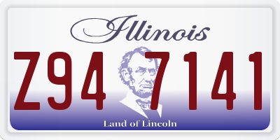 IL license plate Z947141