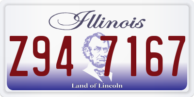 IL license plate Z947167