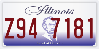 IL license plate Z947181